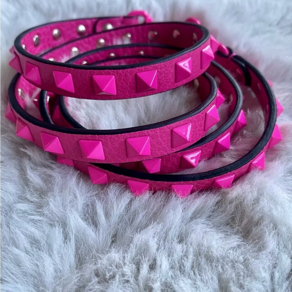 Valentino rockstud hot pink handbag strap